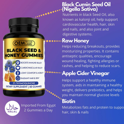 Vegan Blueberry Honey Gummies Halal
